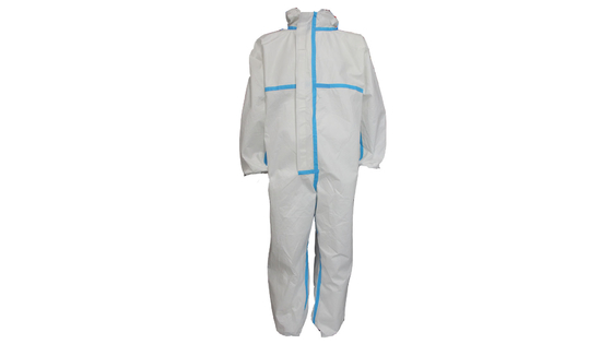 63GSM Disposable Protective coveralls With Plyester Thread