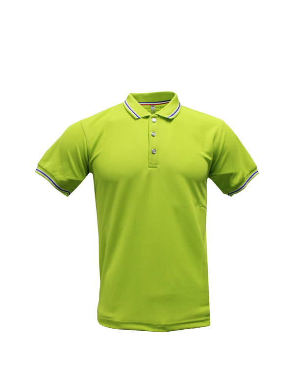 180 GSM 100% Cotton Green Plain Woven Unisex Polo Shirt Lapel Collar